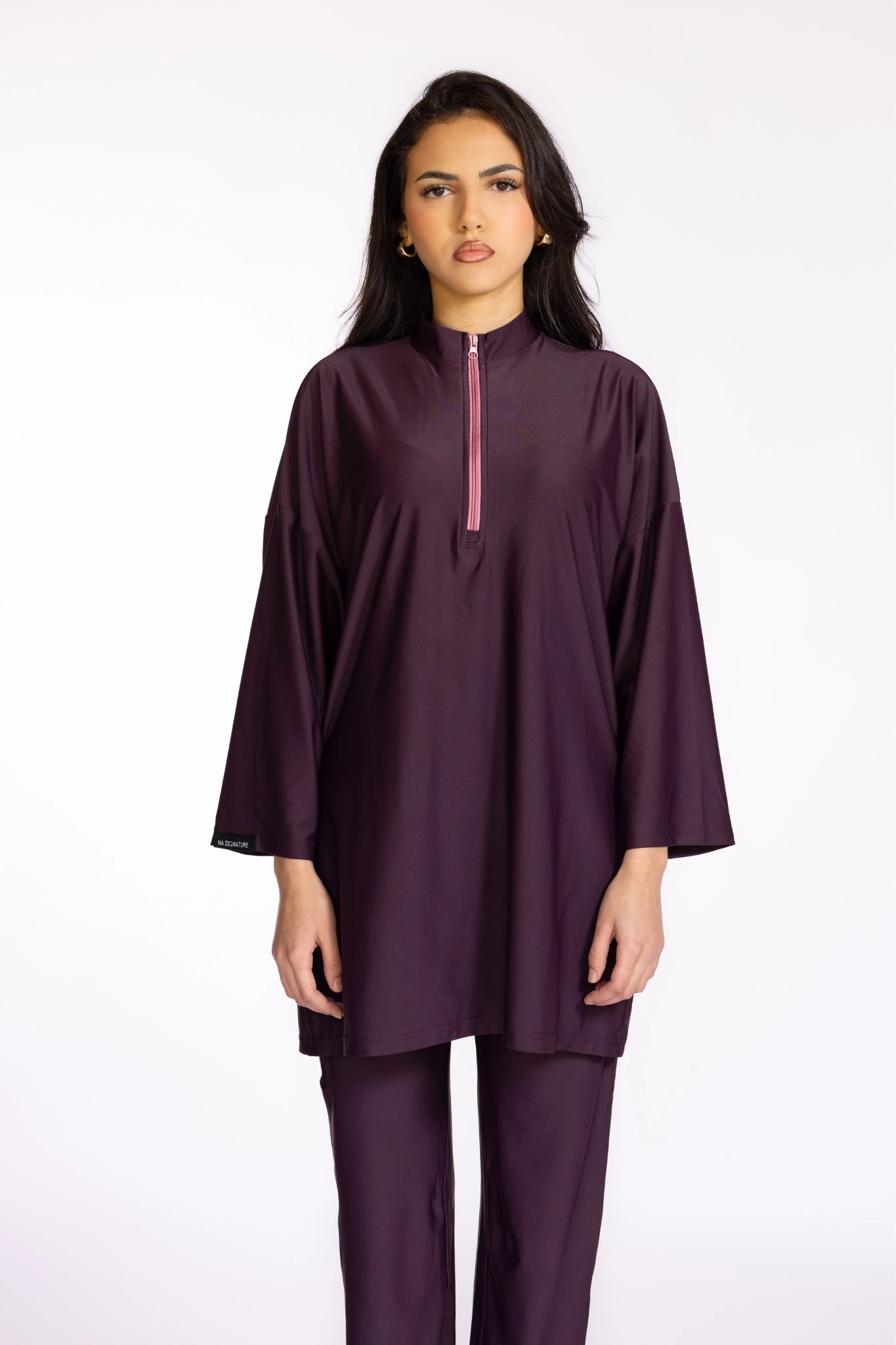 3-Piece Burkini Set — Deep Purple