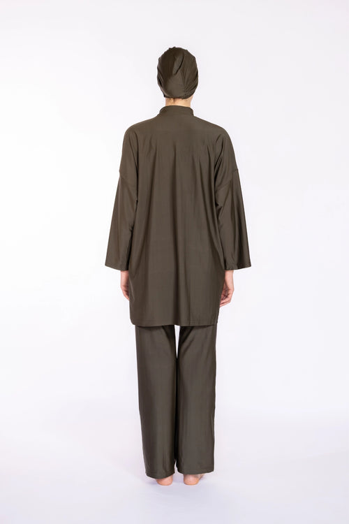 3-Piece Burkini Set — Olive Green