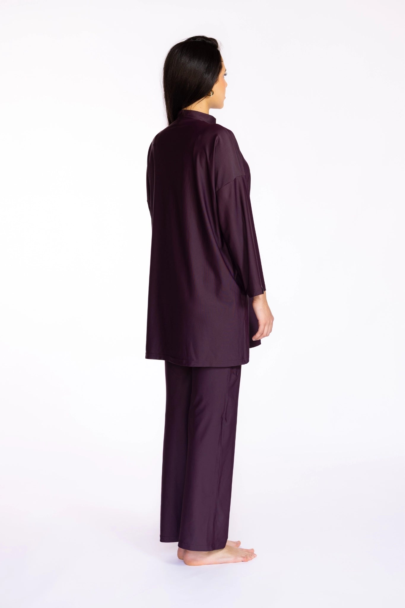 3-Piece Burkini Set — Deep Purple