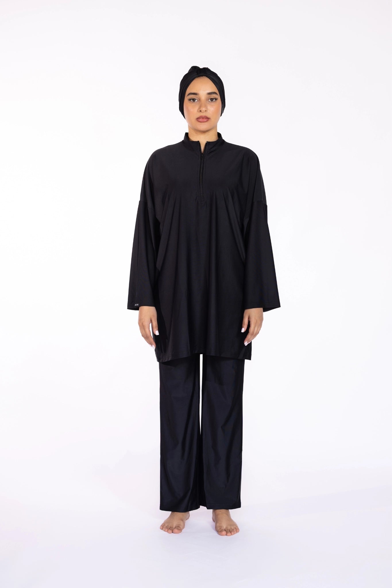 3-Piece Burkini Set — Black