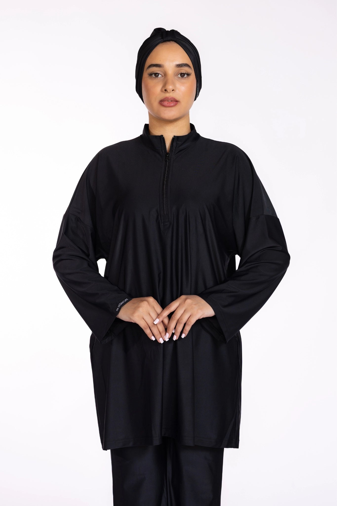 3-Piece Burkini Set — Black