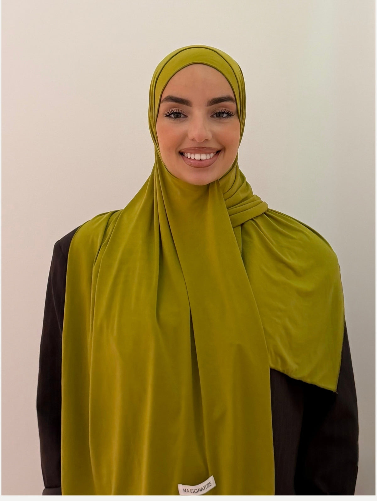 Golden Olive bamboo hijab in bamboo viscose, NaSignature, view 2