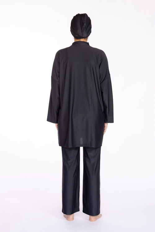 3-Piece Burkini Set — Black