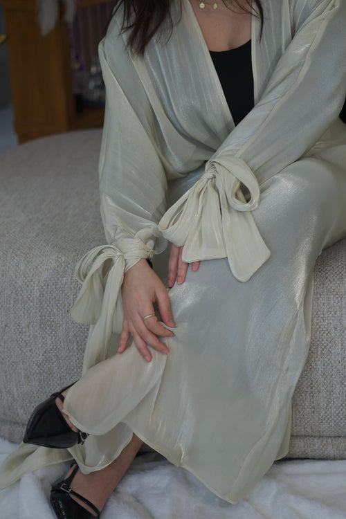 Layali Organza Kimono — Jaune Pastel