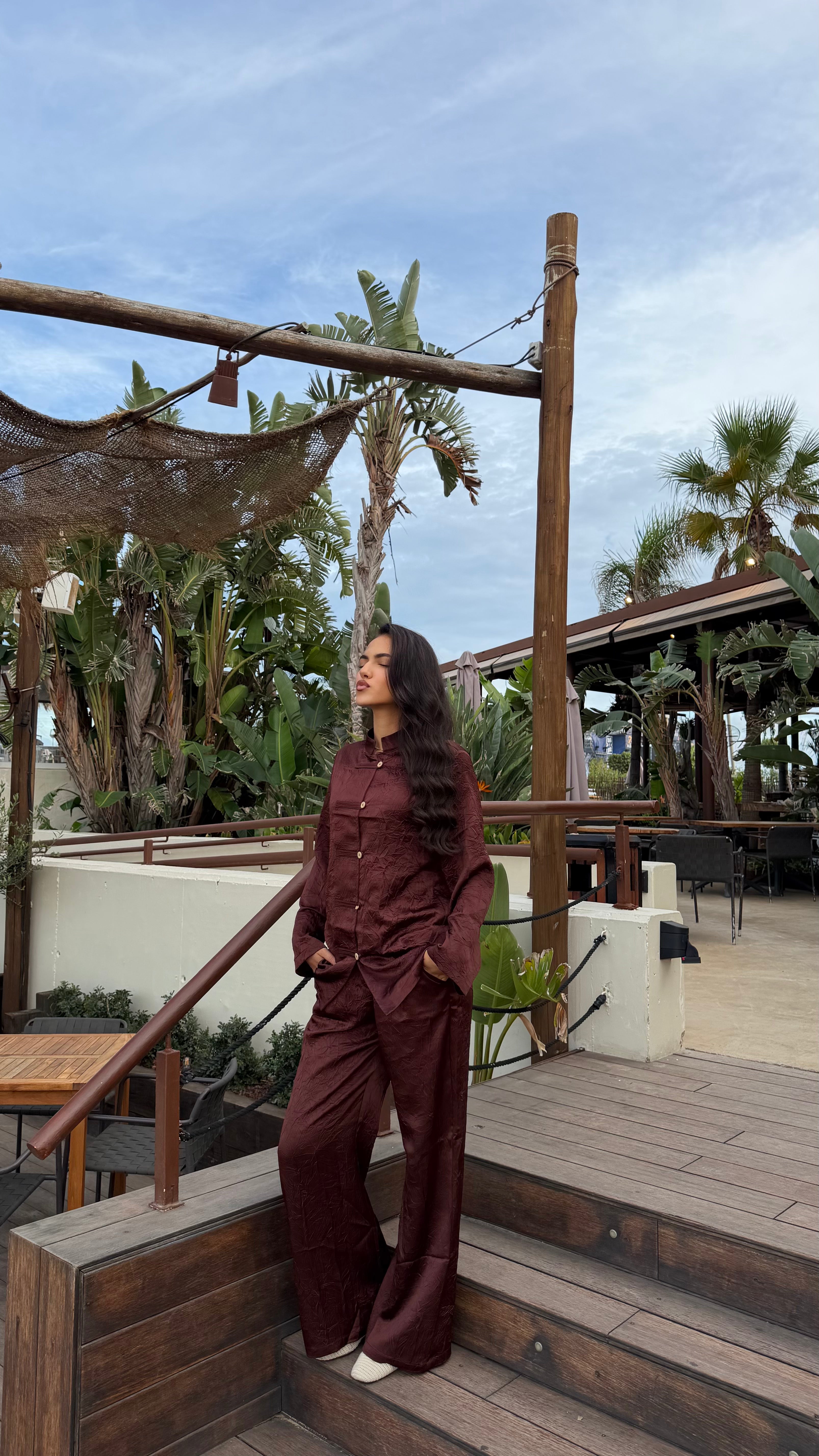 2-piece brown set