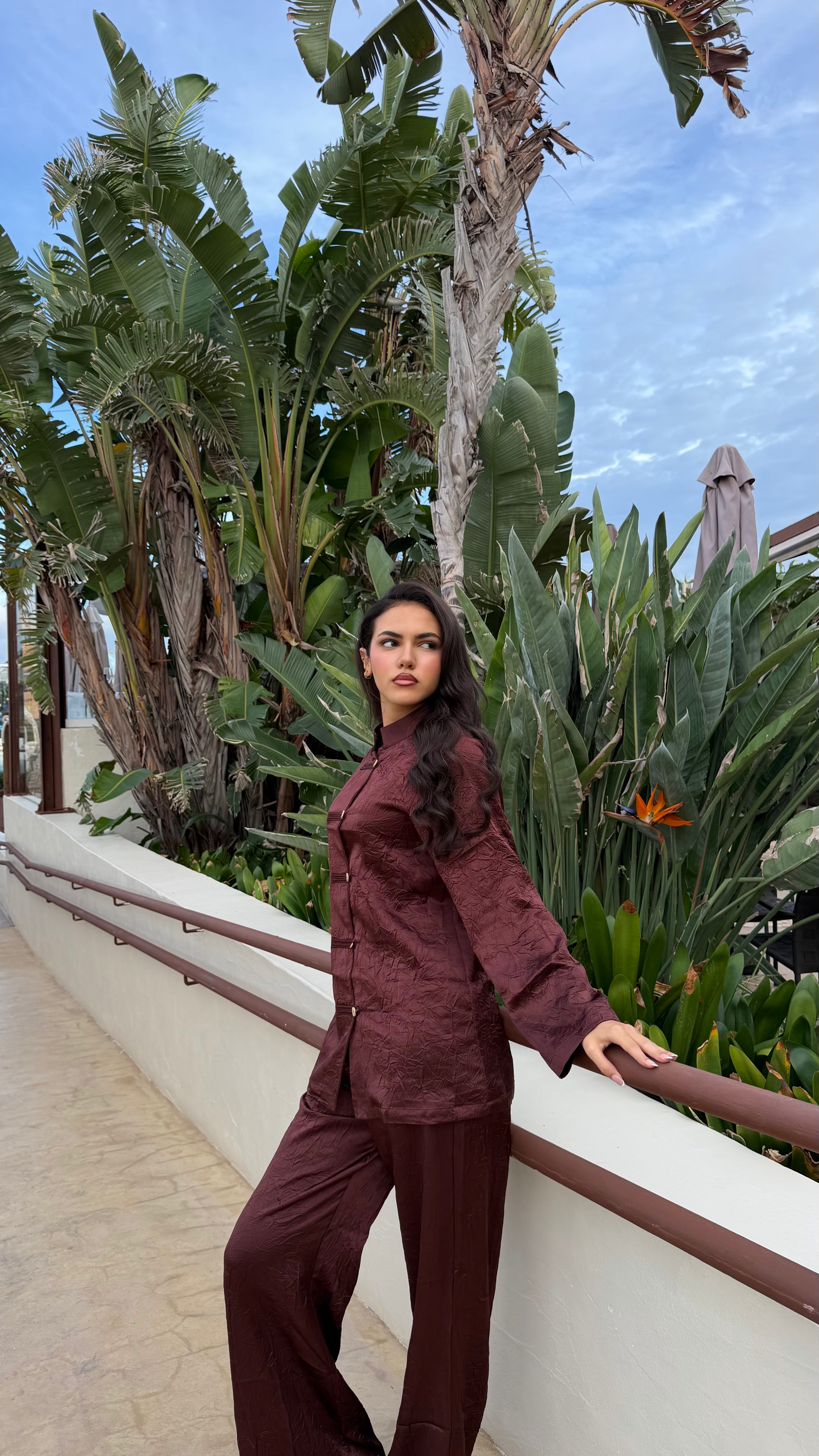 2-piece brown set