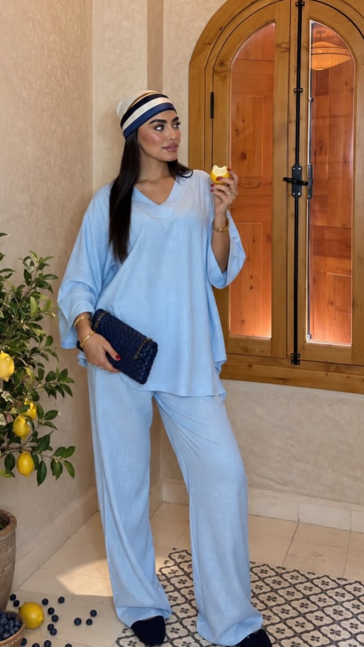 2-piece baby blue set